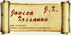 Jovica Krišanov vizit kartica